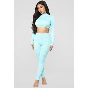 Textured pant set SOLD